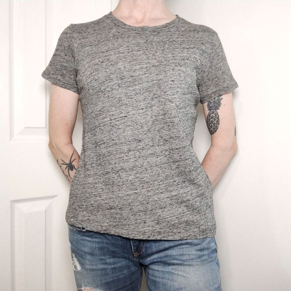 Madewell Crewneck Short Sleeve Tee Size Small Gray